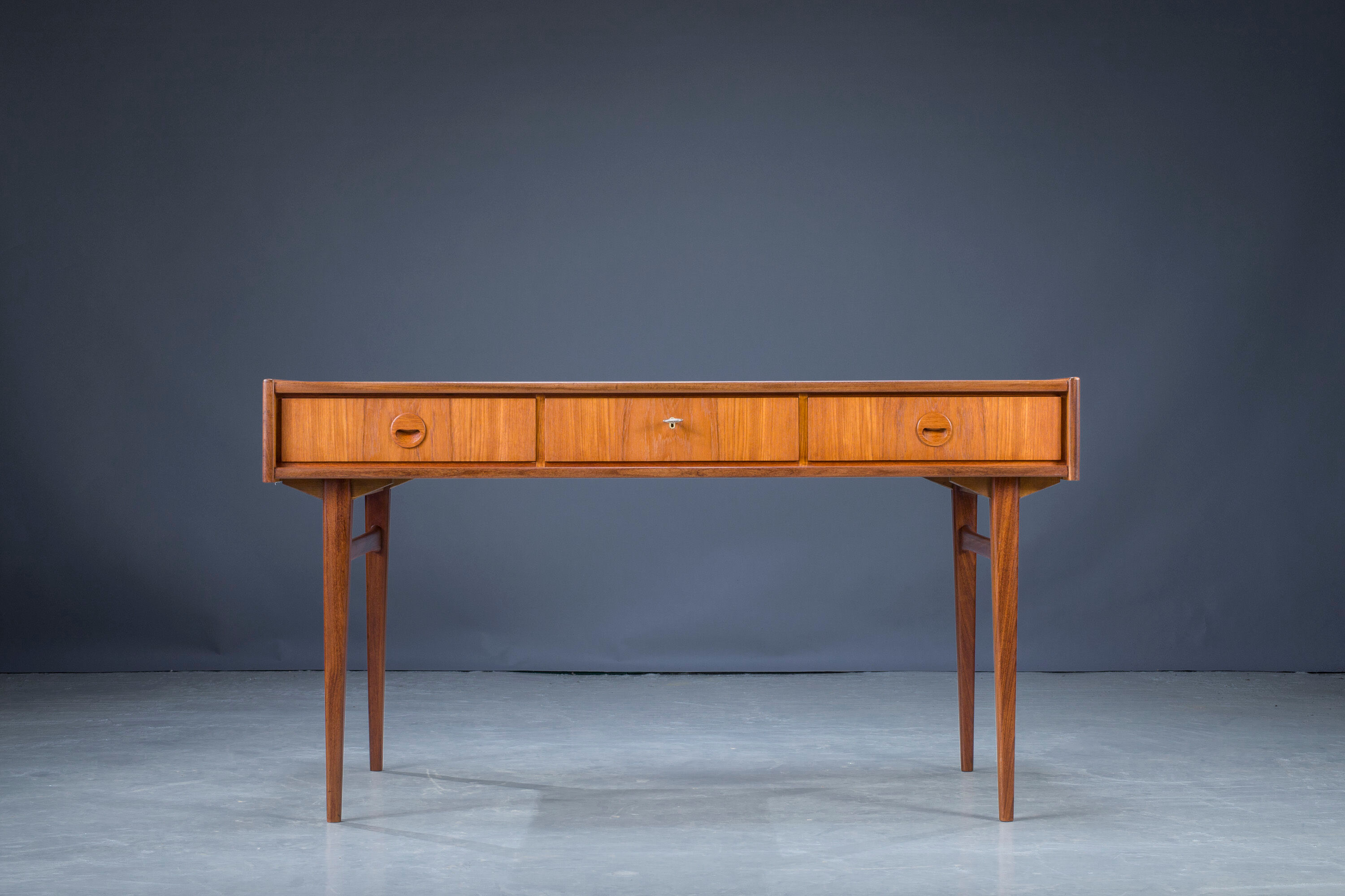 Mid-Century Teak Freestanding Desk from Bartels, 1960s