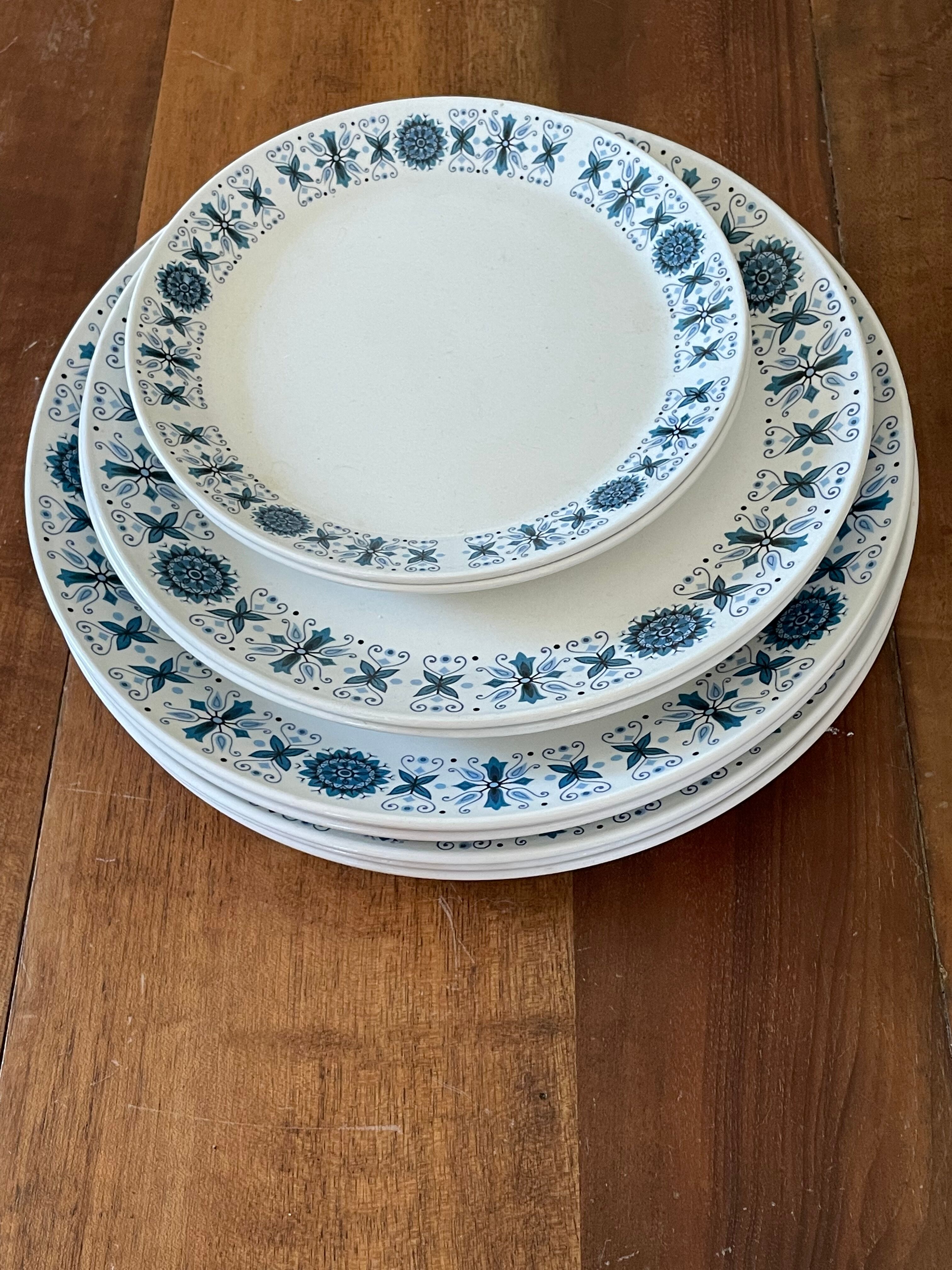 5 Old Flat Plates Vintage Johnson Brothers Iron
