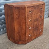 Art deco chest of drawers in walnut from the 30s