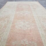 Turkish oushak runner, vintage hallway rug
