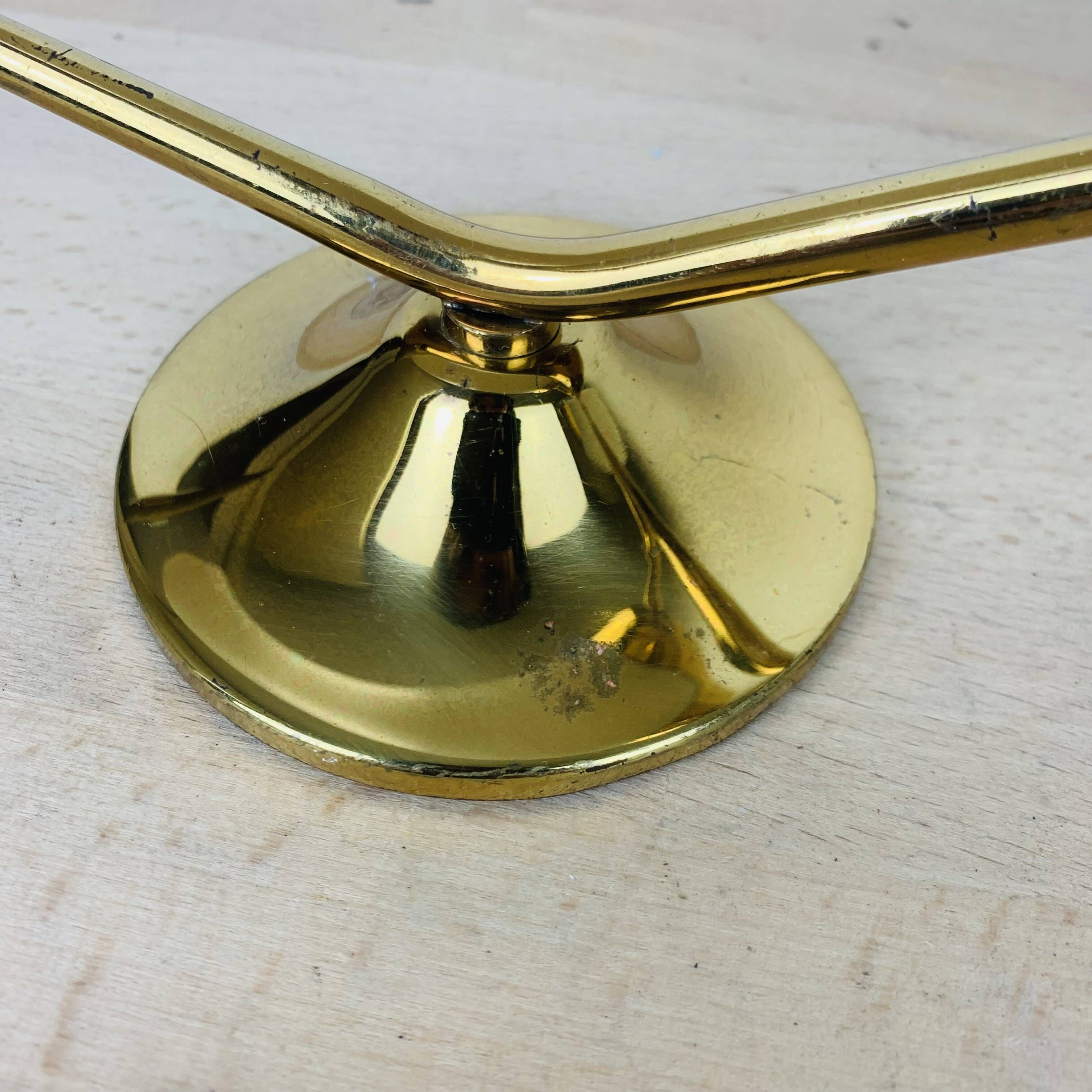 Pair of opaline brass wall lights from the 50s, Arlus, Lunel