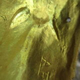 Old mirror white patinated fireplace top