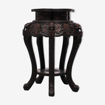 Table d’appoint chinoise sculptée à la main, 1920/30