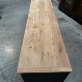 Workshop furniture transformed into a TV unit.