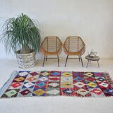 Carpet Moroccan Boucherouite 200 cm x 90cm