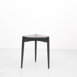 Suede tripod stool