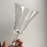 Set of 7 glasses of wine / crystal water 60s