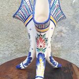 Quimper earthenware tricorn vase