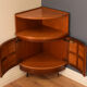 Restored teak retro 1960s nathan squares corner unit on hairpin legs