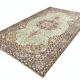 6x9 Sage Green Classic Pattern Turkish Vintage Rug, 170x281 Cm