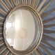 Mirror sun with witch's eye, silver color diameter 70 cm
