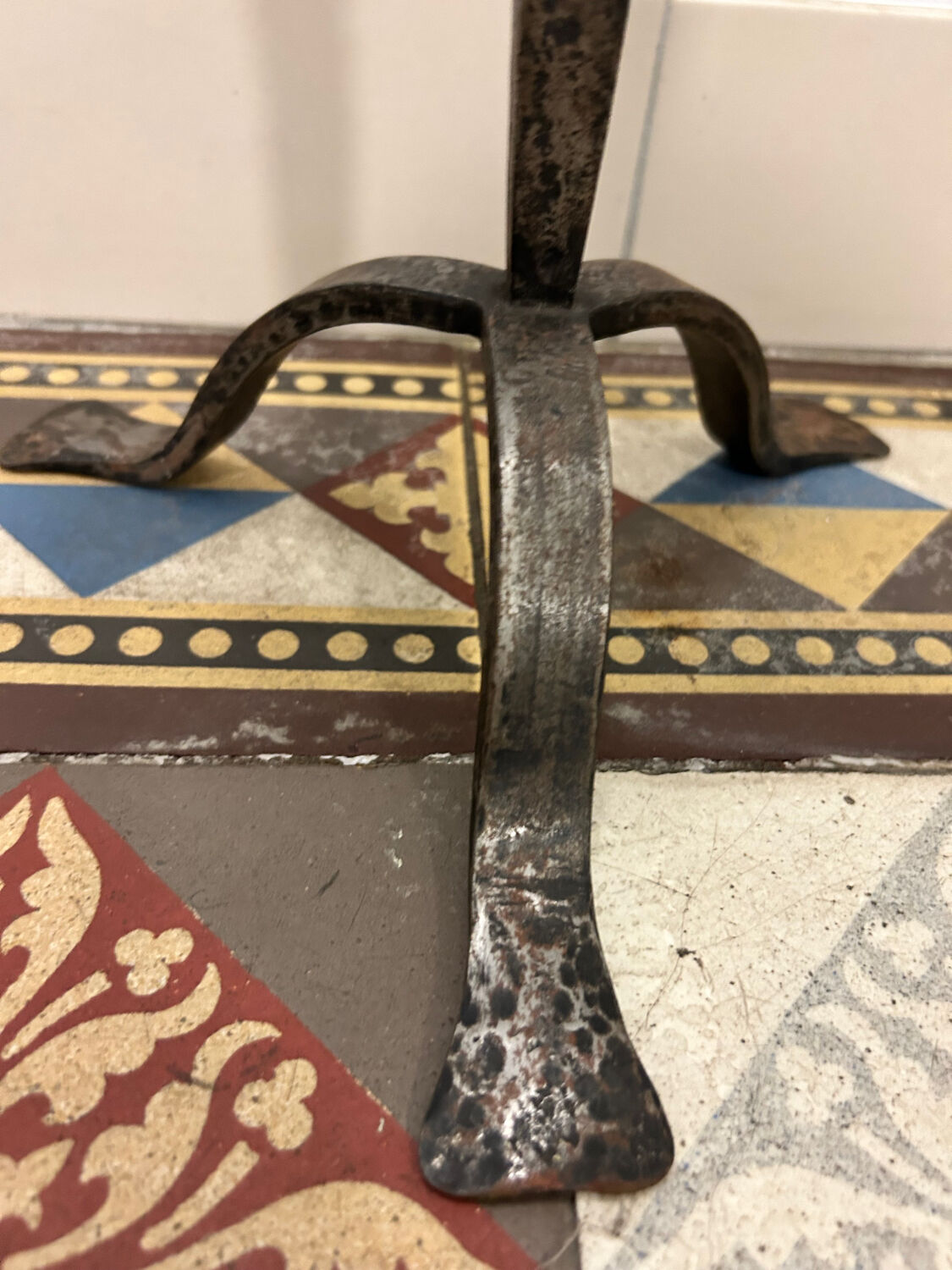 Wrought iron candlestick