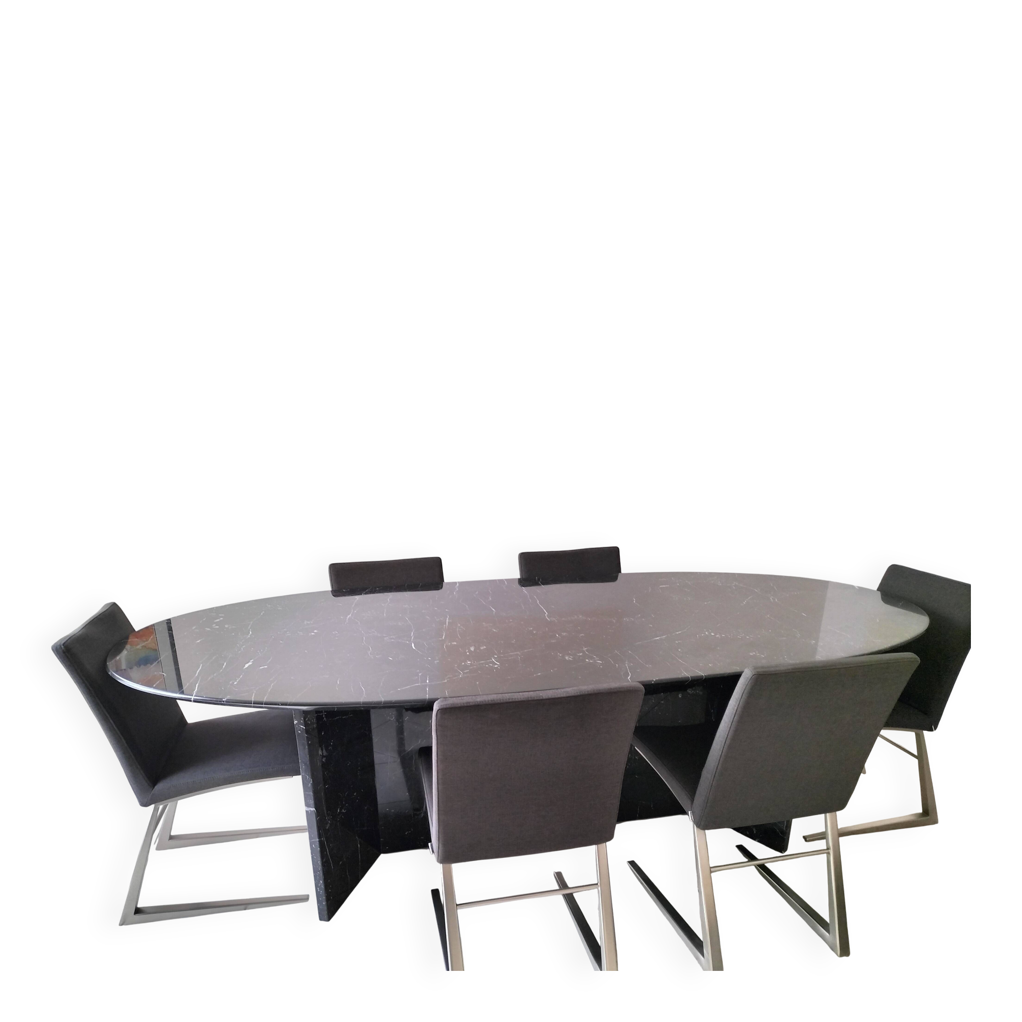 Oval marble table 10 p