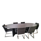 Oval marble table 10 p