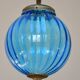 Charming vintage Murano blue glass pendant light, 1960