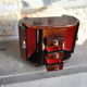 Woodworker's jewelry box mahogany tint 70s/80s