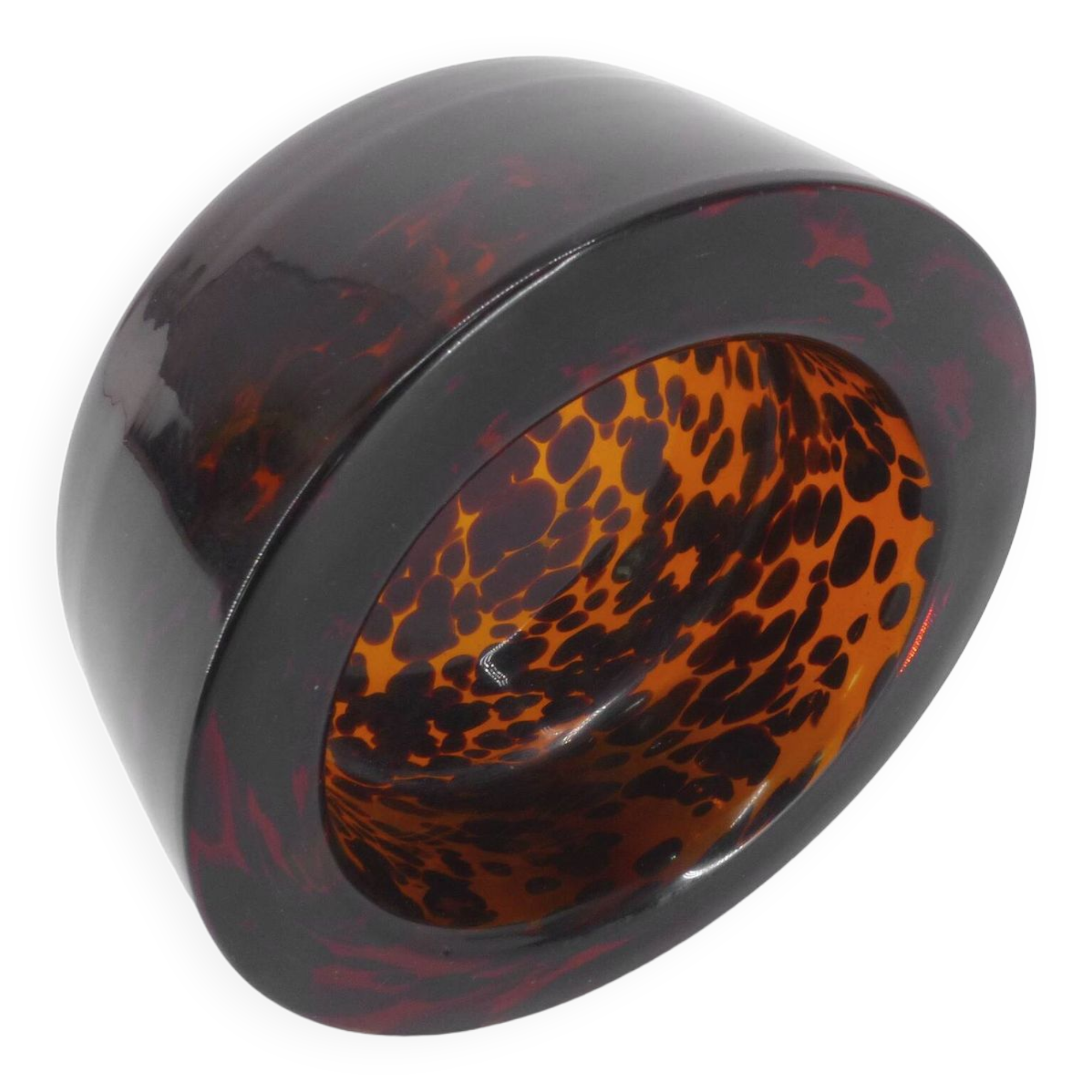 Empty pocket or ashtray in Murano imitation tortoiseshells 1960