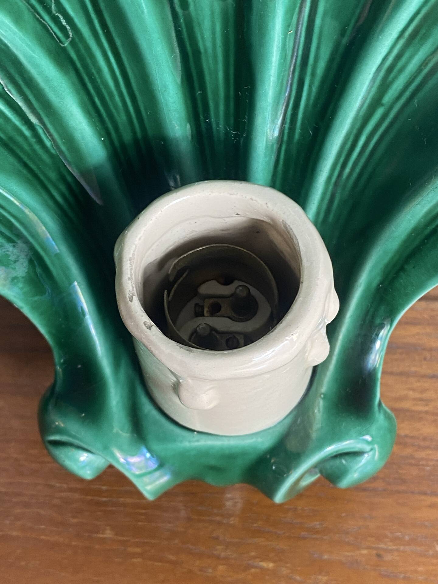 Ceramic shell wall sconces