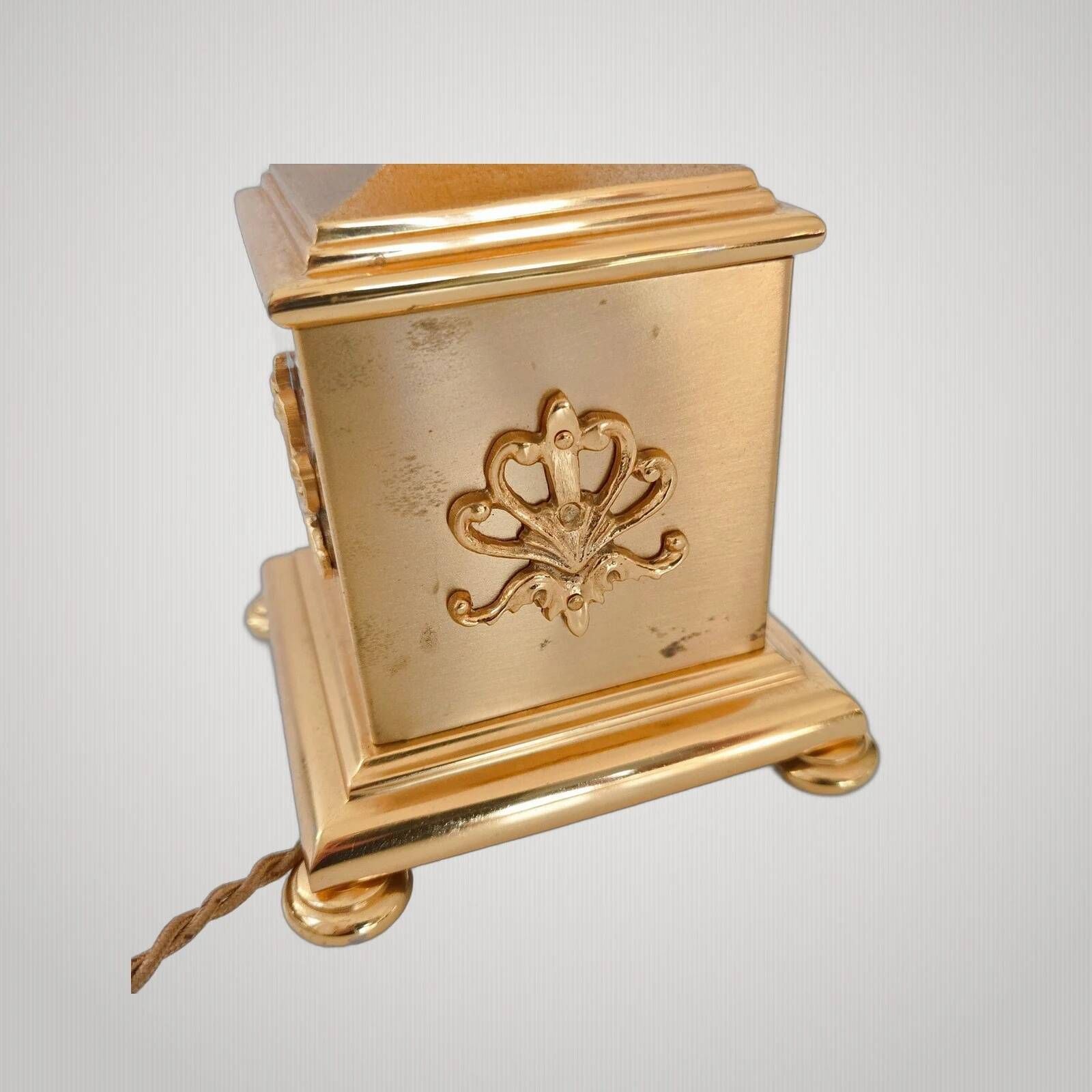 Lampe de table en bronze et laiton doré signée Sciolari, vers 1970