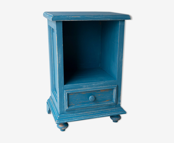Table de chevet bleue