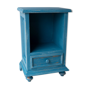 Table de chevet bleue