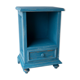 Blue bedside table