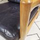 Paire de faureuil Scandinave cuir 1970"