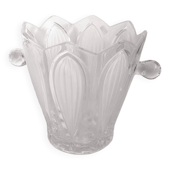 Crystal ice bucket from the 1960s to 1970s, height 23 cm.