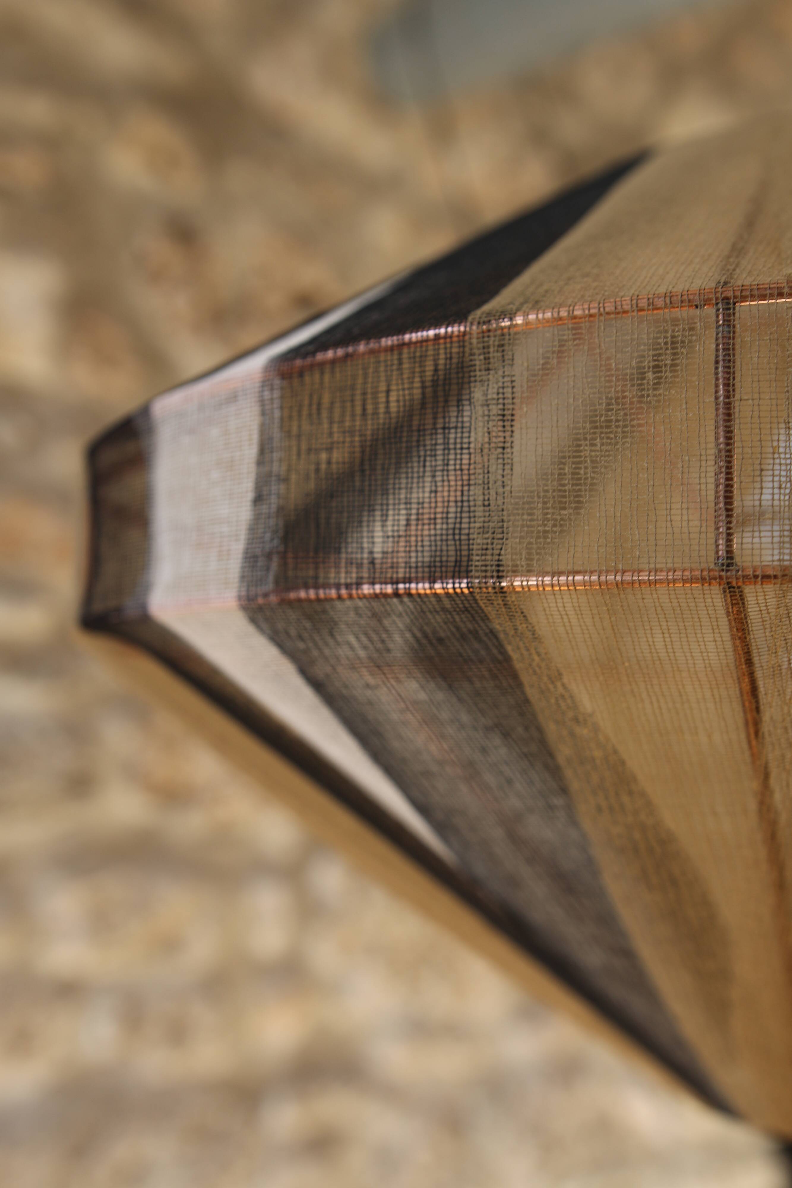 Contemporary cotton thread pendant light