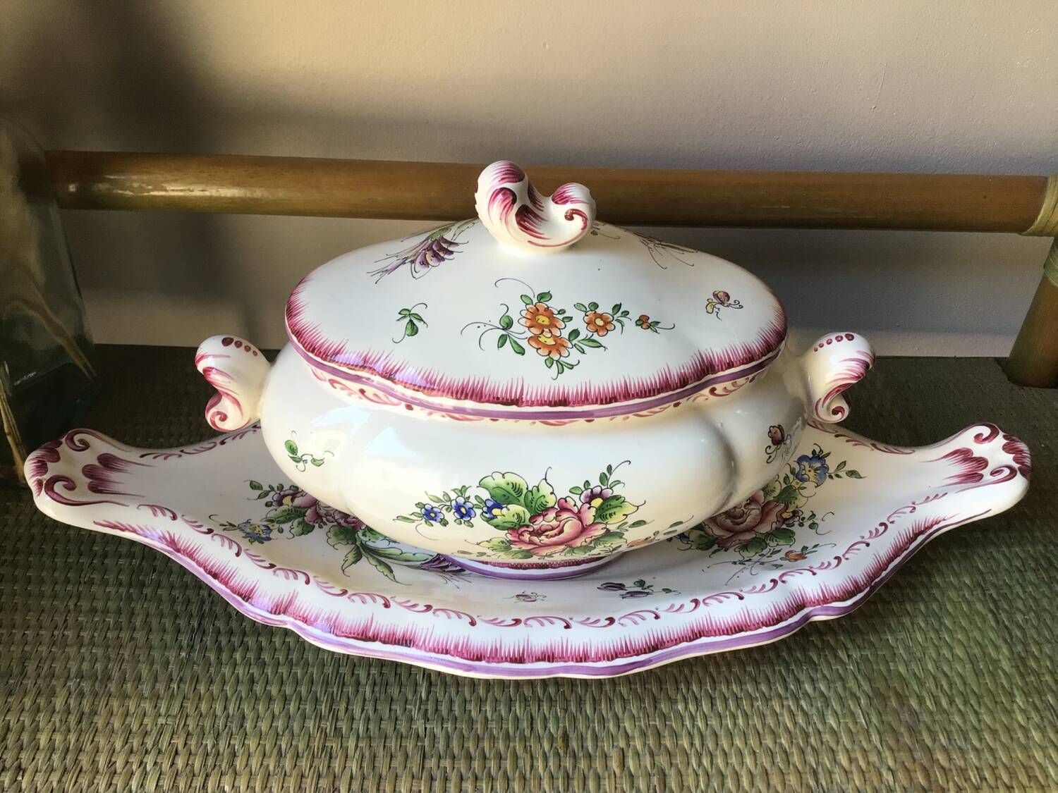 Earthenware dish signed