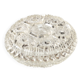 Mid-Century Pressed Glass Jewelry Box / Geometric Bonbon Candy Jar