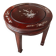 Mahogany gueridon with mother-of-pearl inlays featuring Asian floral decor.