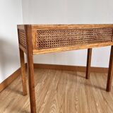 Wood and cane planter