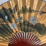 Très grand éventail d'art asiatique