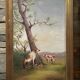 Tableaux champêtre en duo huile sur toile