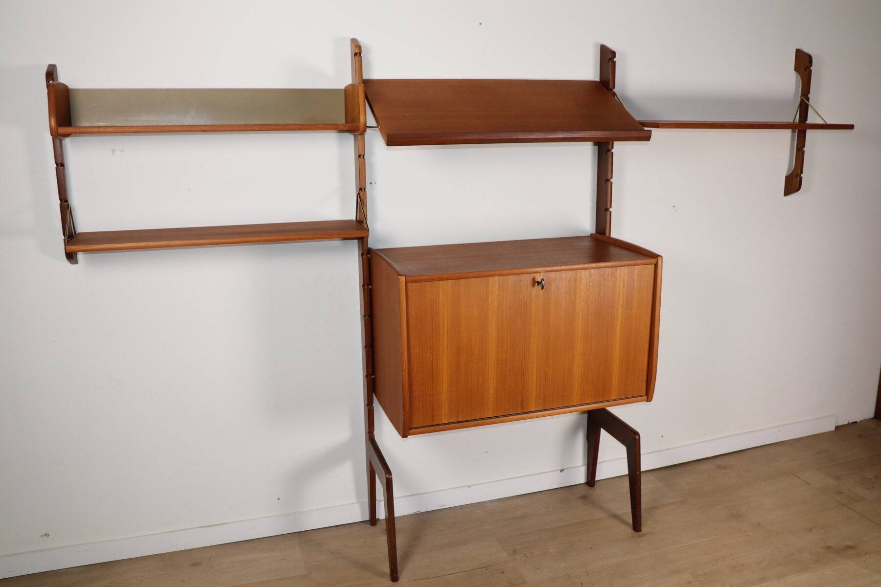 Modular Scandinavian wall library – Blindheim Møbelfabrik – 1960