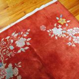 Antique Chinese carpet Art Deco handmade 125cm x 195cm 1920s