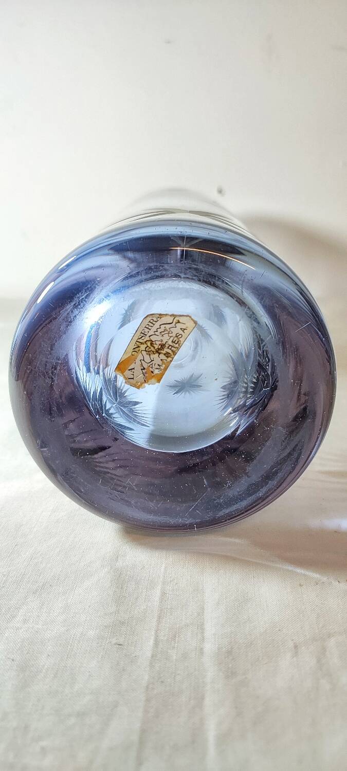 Jarrón de cristal. Spain, 1970s.