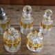 Ensemble de flacons de toilette art déco en cristal
