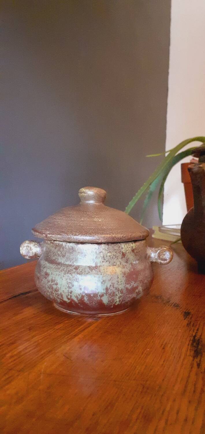 Vintage stoneware coffee set from the 60s, Maine Sars Pottery