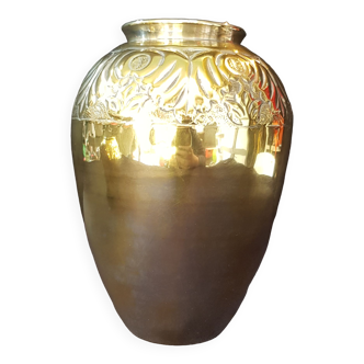 Gilded metal vase