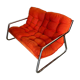 Vintage sofa 1970's pop tubing chrome