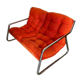 Vintage sofa 1970's pop tubing chrome