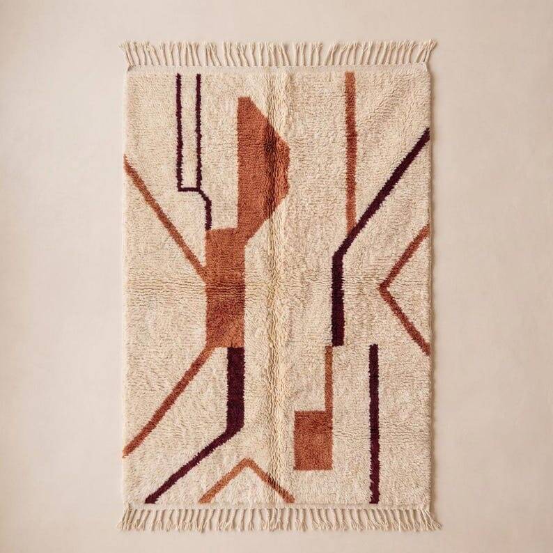 Traditional handmade pure wool Berber rug 1.5/2.5 m