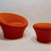 Fauteuil Mushroom + ottoman - Designer Pierre Paulin