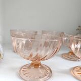 Pink glass cups