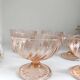 Pink glass cups
