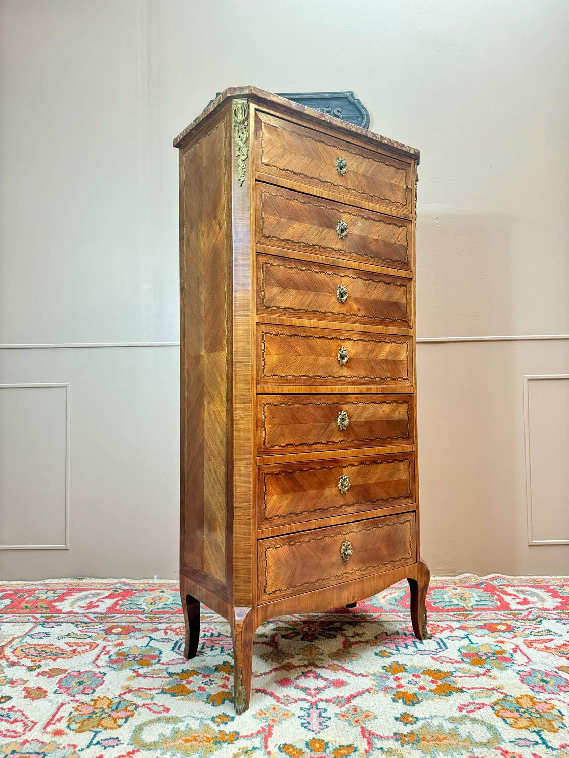 19th Century Transition Style Marquetry Weekly Planner