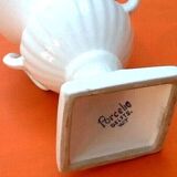 White Delf ceramic vase