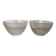 Pair of Large Salad Bowls in Modernist Crystal – Scandinavian Style / O